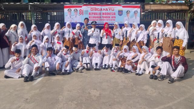 Lurah Pondokjaya Jadi Inspektur Upacara HUT ke-81 RI di Sekolah Mawaddah